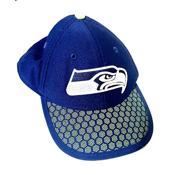 Seattle Seahawks Hat Cap New Era NFL Blue Green One Size Youth Kids 39 Thirty - Picture 1 of 4